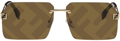 fendi brown gold sunglasses|fendi unisex sunglasses.